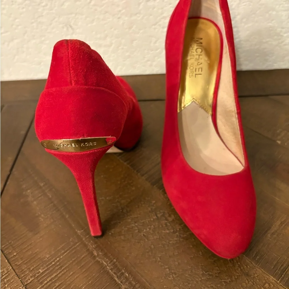 Michael Kors Red and Gold Heels
